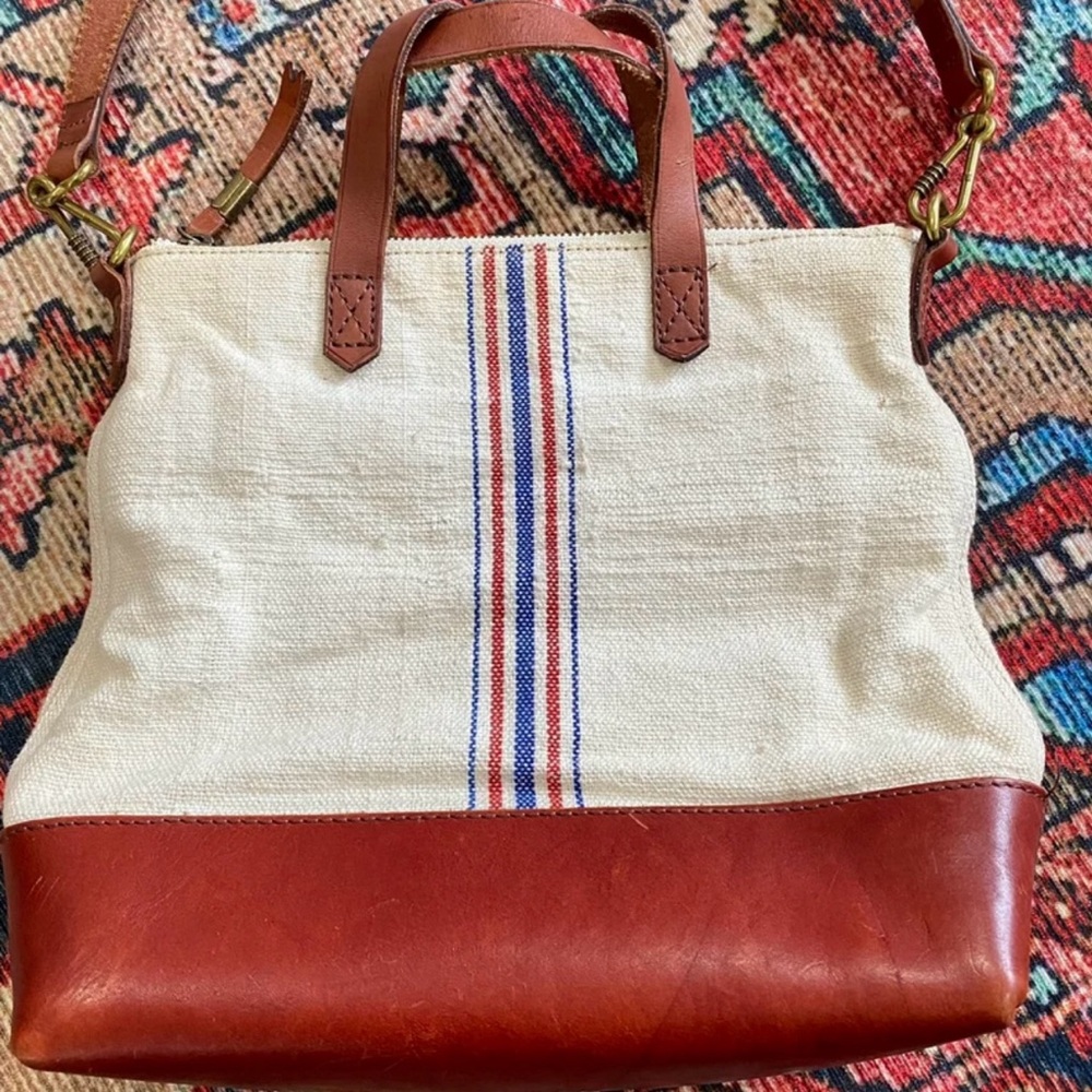 Madewell Canvas Striped Mini Transport